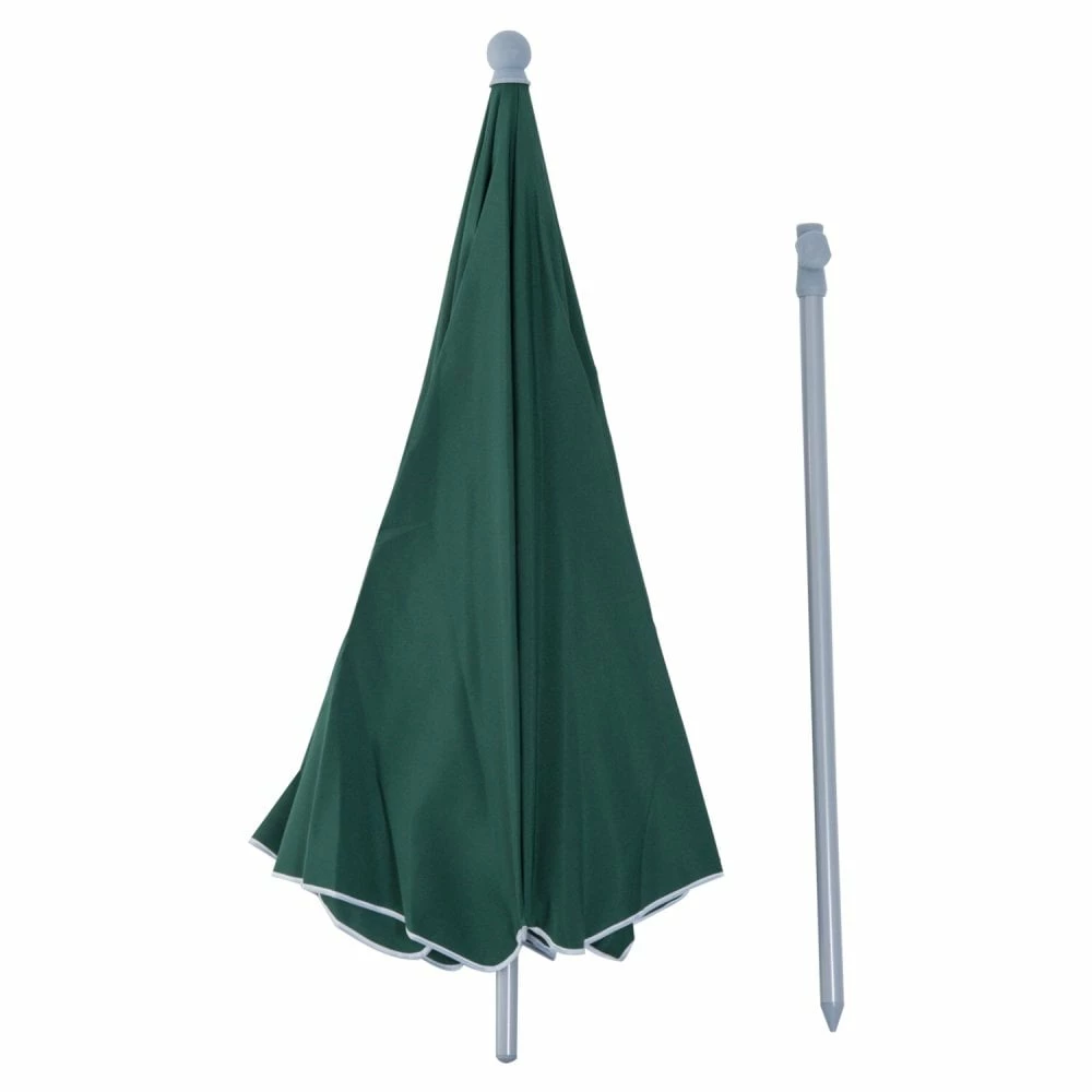 Oasis 2.2 M Steel Beach Umbrella Parasol - Dark Green 10 Oasis 2.2 M Steel Beach Umbrella Parasol - Dark Green - Image 8