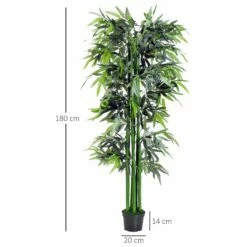 Outsunny 1.8 M Artificial Bamboo Plant With Pot - Green/Black -OUTSUNNY Shop 1624015634 79509000 7b49feb0 5f37 410c bde8 d042699fa87b