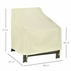 Outsunny Single Waterproof Furniture Chair Cover - Beige -OUTSUNNY Shop 1624015659 23642800