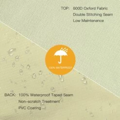 Outsunny Single Waterproof Furniture Chair Cover - Beige -OUTSUNNY Shop 1624015662 55623500