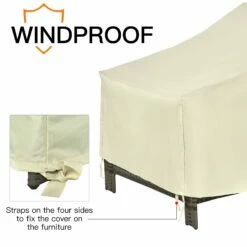 Outsunny Single Waterproof Furniture Chair Cover - Beige -OUTSUNNY Shop 1624015670 73518700