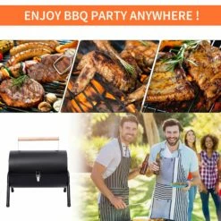 Outsunny Compact Steel Portable Charcoal BBQ Grill - Black -OUTSUNNY Shop 1624015699 07682400 778f9b6e 4949 4681 b5b9 828f04eae1fb
