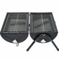 Outsunny Compact Steel Portable Charcoal BBQ Grill - Black