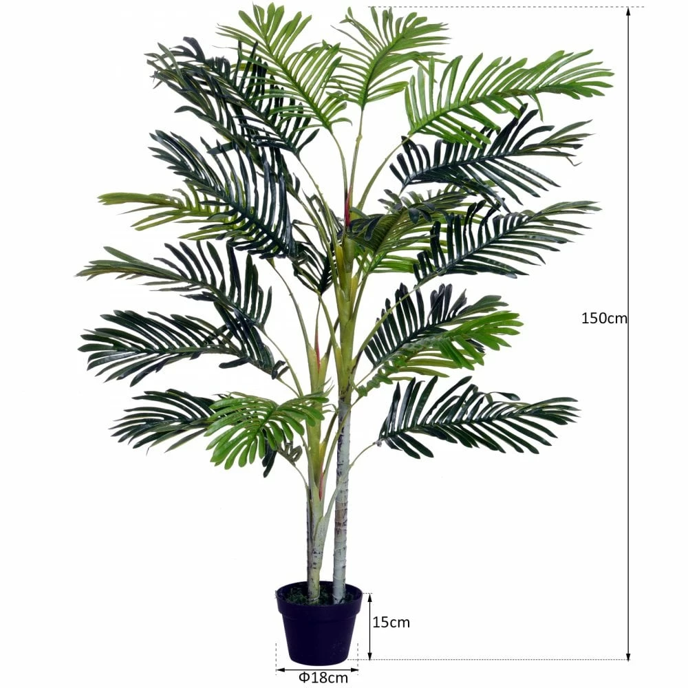 Outsunny 150cm Artificial Plant With Pot 3 Outsunny 150cm Artificial Plant With Pot