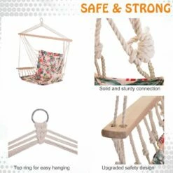 Outsunny Hanging Rope Frame Hammock Chair - Floral 14 Outsunny Hanging Rope Frame Hammock Chair - Floral -OUTSUNNY Shop 1624016009 11387300 d01c3436 18c8 4af8 aacc bb22467e7faf