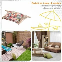Outsunny Hanging Rope Frame Hammock Chair - Floral 16 Outsunny Hanging Rope Frame Hammock Chair - Floral -OUTSUNNY Shop 1624016013 14854800 a9e9a552 666d 4f8d 8cb2 72d8c6613c95