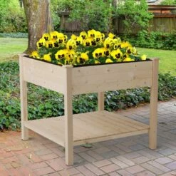 Outsunny Elevated Fir Wood Plant Box 91Lx91Wx81H Cm -OUTSUNNY Shop 1624026261 02808300 1bbe76b4 6bc7 4a25 b6e2 7b00725b3841