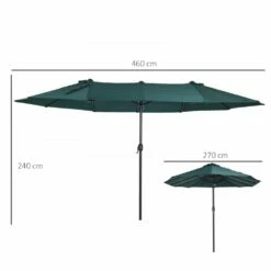 Oasis 4.6 M Double-Sided Umbrella Parasol - Green -OUTSUNNY Shop 1624026294 77184700 8a245ab8 9275 4673 aaec 8d51b9bc13e9
