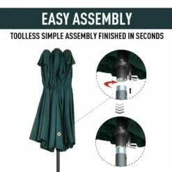 Oasis 4.6 M Double-Sided Umbrella Parasol - Green -OUTSUNNY Shop 1624026300 82460700 ce8e211d 4e0d 4b99 9fcf ef31aa0f2f0b