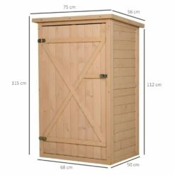 Outsunny 1.8 X 2.4ft Small Fir Wood Garden Storage Shed With Shelves 12 Outsunny 1.8 X 2.4ft Small Fir Wood Garden Storage Shed With Shelves -OUTSUNNY Shop 1624028302 01257800