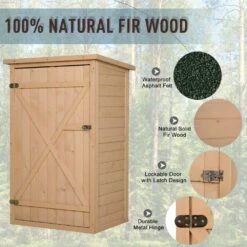 Outsunny 1.8 X 2.4ft Small Fir Wood Garden Storage Shed With Shelves 15 Outsunny 1.8 X 2.4ft Small Fir Wood Garden Storage Shed With Shelves -OUTSUNNY Shop 1624028308 40962300