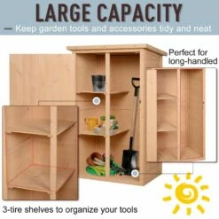Outsunny 1.8 X 2.4ft Small Fir Wood Garden Storage Shed With Shelves 17 Outsunny 1.8 X 2.4ft Small Fir Wood Garden Storage Shed With Shelves -OUTSUNNY Shop 1624028312 40811100