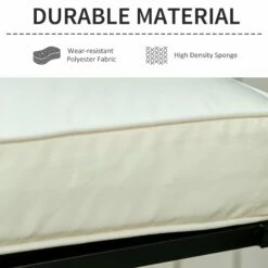 Outsunny-2 Seater Outdoor Bench Cushion - White -OUTSUNNY Shop 1624028764 76023700 c326dc54 86aa 4901 b167 c422a327fb97