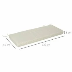 Outsunny-2 Seater Outdoor Bench Cushion - White -OUTSUNNY Shop 1624028772 17779200 196cf63b 1382 4d7d 8c0c 939d3ed01de3