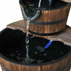 Outsunny 2 Tier Wooden Water Pump Fountain -OUTSUNNY Shop 1624029512 38298300 8453da11 25ff 4e64 b106 e62cdb89d170