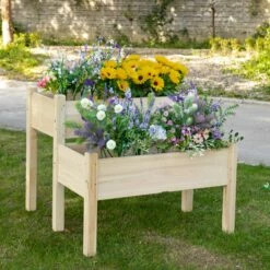 Outsunny 2-Piece Solid Fir Wood Plant Raised Bed -OUTSUNNY Shop 1624029667 02296400 f7f44ad6 f5e4 4565 a11c 9c60bfb99903