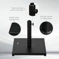 Heavy Duty Steel Adjustable Parasol Base - Black -OUTSUNNY Shop 1624030319 27157300 c3830bb7 2d98 45e5 bba1 e0309660b140