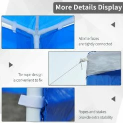 Oasis 4 X 3 M Steel Frame Gazebo/ Party Tent With Window - Blue -OUTSUNNY Shop 1624030549 84956800 54cf59e6 5501 4511 879b 1011236ce92b