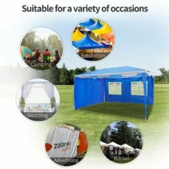 Oasis 4 X 3 M Steel Frame Gazebo/ Party Tent With Window - Blue -OUTSUNNY Shop 1624030556 77419000 c26cc170 3084 4265 abd4 1b40fd5b8d84