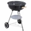 Outsunny Portable Round Charcoal Grill BBQ - Black -OUTSUNNY Shop 1624031105 13314300