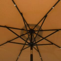 Outsunny 24 LED Solar Powered Parasol Umbrella-Brown 15 Outsunny 24 LED Solar Powered Parasol Umbrella-Brown -OUTSUNNY Shop 1624031170 04208900