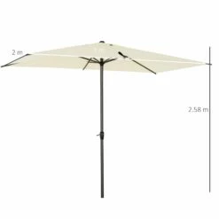 Oasis 3 X 2 M Ajustable Title Crank Garden Parasol - Beige 13 Oasis 3 X 2 M Ajustable Title Crank Garden Parasol - Beige -OUTSUNNY Shop 1624031329 32532600