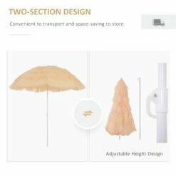 Oasis Hawaiian Style Garden Umbrella Parasol With Tilt - Yellow -OUTSUNNY Shop 1624031615 35343800 e11ed7ca b5f3 43c8 a7d3 6f3f9fa009fb