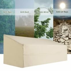 Outsunny Waterproof 3 Seat Bench Furniture Cover - Beige -OUTSUNNY Shop 1624031873 10501300 e15536e0 d020 46ac ab57 4b21a930e731