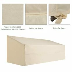 Outsunny Waterproof 3 Seat Bench Furniture Cover - Beige -OUTSUNNY Shop 1624031881 59292600 7d12bcbb 6e85 4118 b64a bff01d0a41d2