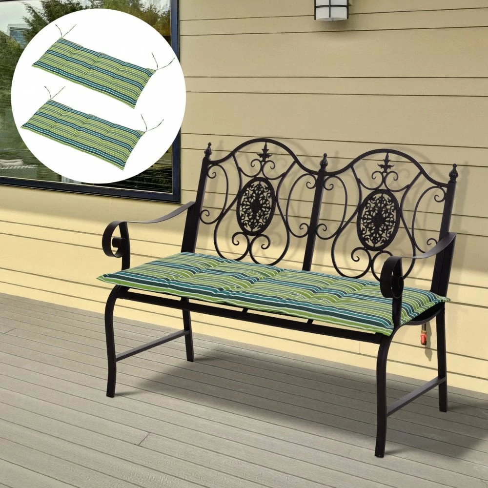 Outsunny Set Of 2 Durable Swing Chair Cushion - Green 4 Outsunny Set Of 2 Durable Swing Chair Cushion - Green - Image 2