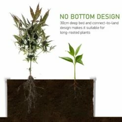 Outsunny Raised Garden Bed Planter - 100 X 80 Cm -OUTSUNNY Shop 1624269830 55029100