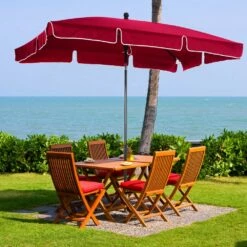 Outsunny Garden Parasol ,Sun Shade Canopy 2 X 1.3m - Red 20 Outsunny Garden Parasol ,Sun Shade Canopy 2 X 1.3m - Red -OUTSUNNY Shop 1624269921 49072800