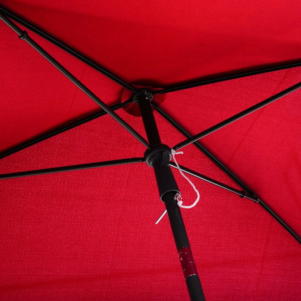 Outsunny Garden Parasol ,Sun Shade Canopy 2 X 1.3m - Red 11 Outsunny Garden Parasol ,Sun Shade Canopy 2 X 1.3m - Red - Image 9