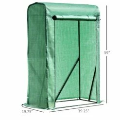 Steel Frame Mesh Cover Greenhouse - Green 12 Steel Frame Mesh Cover Greenhouse - Green -OUTSUNNY Shop 1624274851 20693000