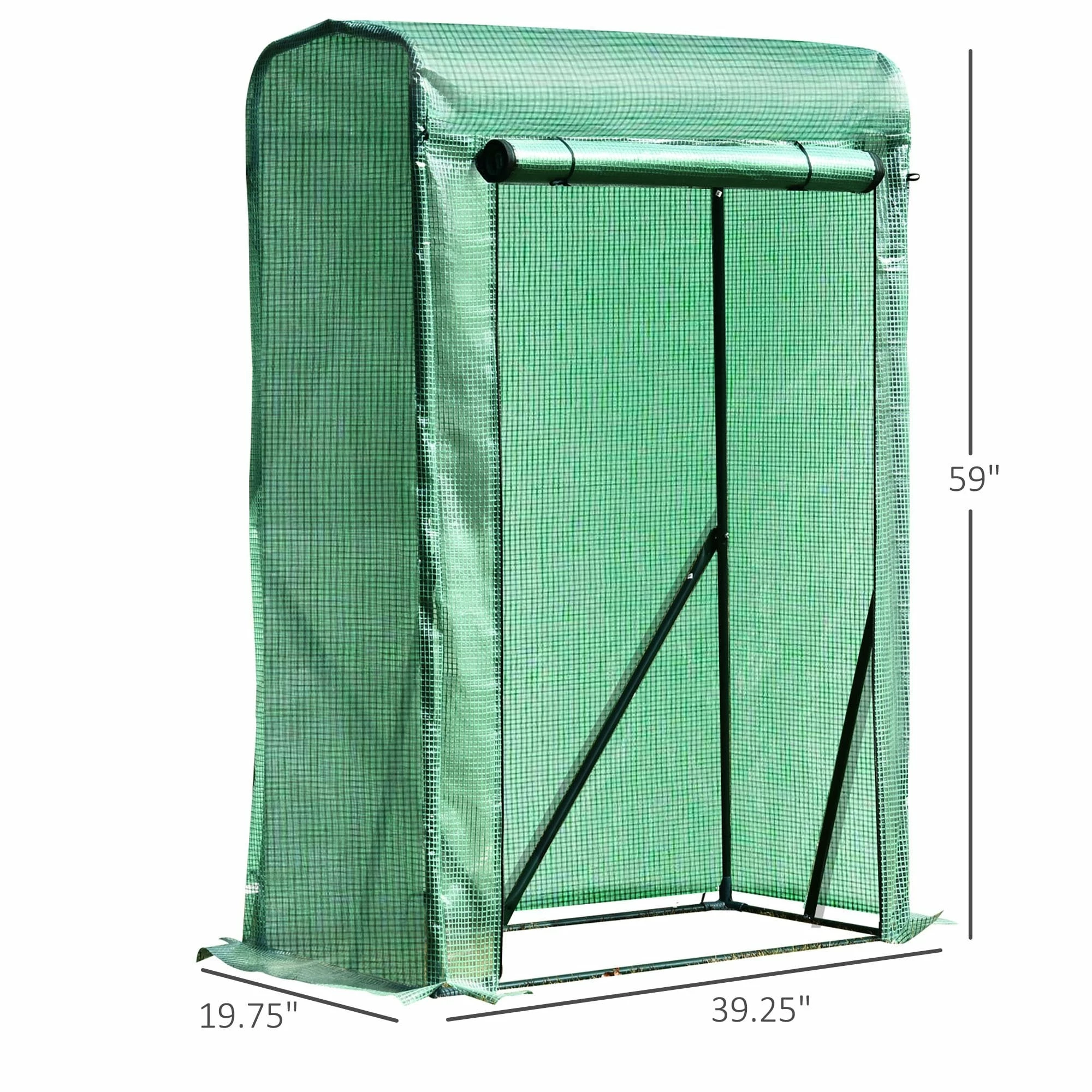 Steel Frame Mesh Cover Greenhouse - Green 5 Steel Frame Mesh Cover Greenhouse - Green - Image 3