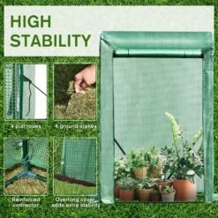 Steel Frame Mesh Cover Greenhouse - Green 14 Steel Frame Mesh Cover Greenhouse - Green -OUTSUNNY Shop 1624274855 35371000