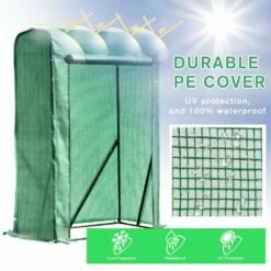 Steel Frame Mesh Cover Greenhouse - Green 16 Steel Frame Mesh Cover Greenhouse - Green -OUTSUNNY Shop 1624274860 23804300