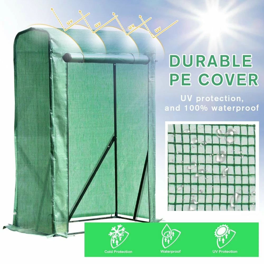 Steel Frame Mesh Cover Greenhouse - Green 9 Steel Frame Mesh Cover Greenhouse - Green - Image 7
