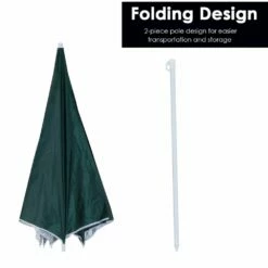 Oasis 2.2 M Outdoor Fishing Parasol Umbrella With Side Panel - Dark Green -OUTSUNNY Shop 1624275244 69425800