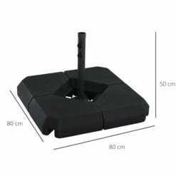 Outsunny 4PCs Fillable Parasol Base W/ Steel Cross Base Garden Umbrella Stand Weight Umbrella Sand Water Plastic Black -OUTSUNNY Shop 1624275421 33130200 6cc4faf2 45ba 4fdc bcdf a80bafeccf41