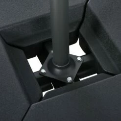 Outsunny 4PCs Fillable Parasol Base W/ Steel Cross Base Garden Umbrella Stand Weight Umbrella Sand Water Plastic Black -OUTSUNNY Shop 1624275428 78112100 d6f072bd 299d 4692 866b d564955a439a