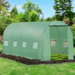 4 M X 2 M Walk-in Tunnel Greenhouse With Windows And Door