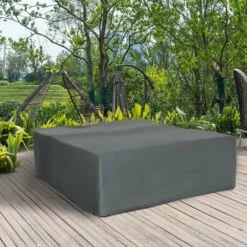 Outsunny Outdoor & Garden Furniture Rectangular Dining Set Cover Water UV Resistant Protection Oxford Fabric - Grey -OUTSUNNY Shop 1645423827 71768700