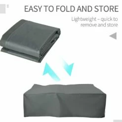 Outsunny Outdoor & Garden Furniture Rectangular Dining Set Cover Water UV Resistant Protection Oxford Fabric - Grey -OUTSUNNY Shop 1645423835 66266100