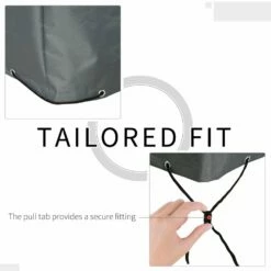 Outsunny Outdoor & Garden Furniture Rectangular Dining Set Cover Water UV Resistant Protection Oxford Fabric - Grey -OUTSUNNY Shop 1645423837 06977400