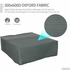 Outsunny Outdoor & Garden Furniture Rectangular Dining Set Cover Water UV Resistant Protection Oxford Fabric - Grey -OUTSUNNY Shop 1645423838 49375500