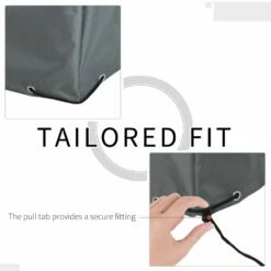 Outsunny 200x73cm Outdoor & Garden Furniture Rectangular Cover Water UV Resistant Protection Oxford Fabric Rattan Lounge Clean Cover Grey Protective -OUTSUNNY Shop 1645423866 82966000