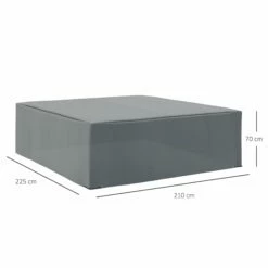 Outsunny Outdoor & Garden Furniture Rectangular Cover Water UV Resistant Protection Oxford Fabric - Grey -OUTSUNNY Shop 1645423940 74413100