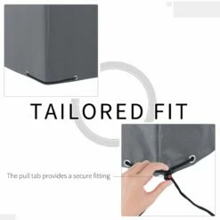 Outsunny Outdoor & Garden Furniture Rectangular Cover Water UV Resistant Protection Oxford Fabric - Grey -OUTSUNNY Shop 1645423947 00436000