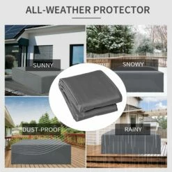Outsunny Outdoor & Garden Furniture Rectangular Cover Water UV Resistant Protection Oxford Fabric - Grey -OUTSUNNY Shop 1645423950 44668400